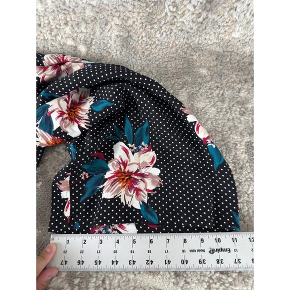 NEW Primark Size 16 Cropped Floral Print Polka Dot Belt Pants Casual NWT - Picture 7 of 10